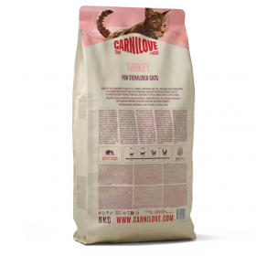 Ултра премиум суха храна за кастрирани котки Carnilove TRUE FRESH Turkey Dry Food for Sterilised Cats със 70% прясно пуешко месо 400гр